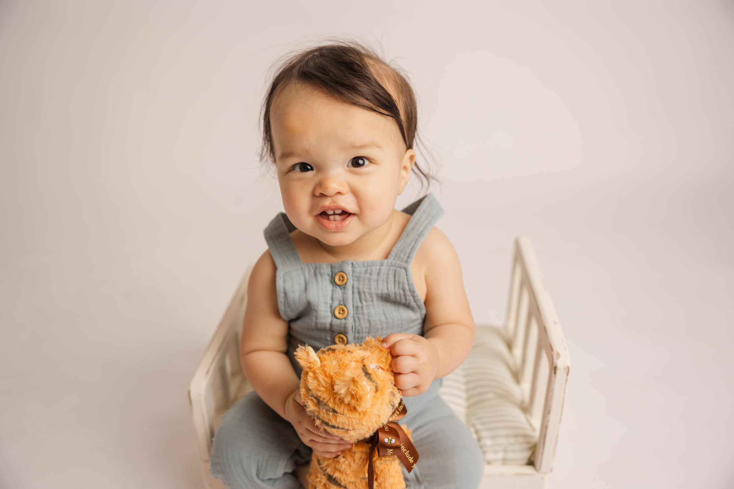 One Year Old Milestone Session in Studio