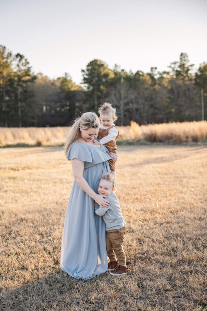Mom with her two boys during their motherhood session by Molly Berry Photography. spas augusta ga