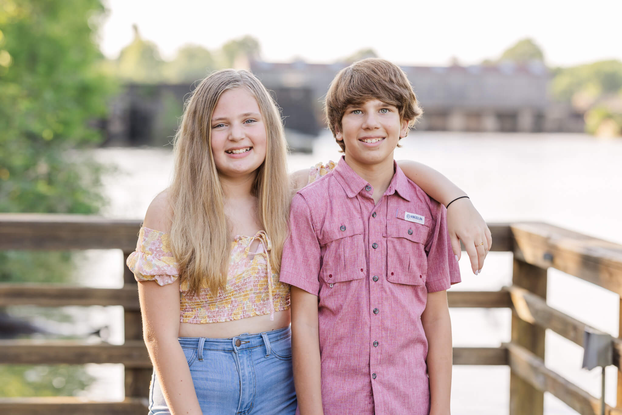 Brother and sister share a laugh during their sibling session at the savannah rapids.

private schools in augusta ga