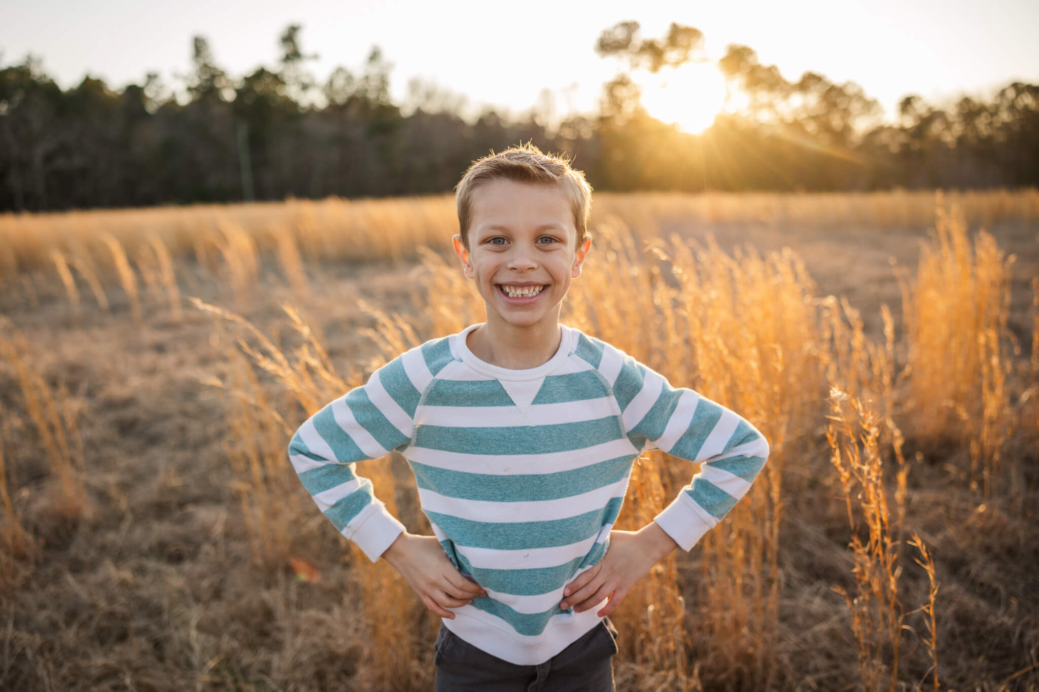 All smiles from this young man in his individual portrait during the family session.
