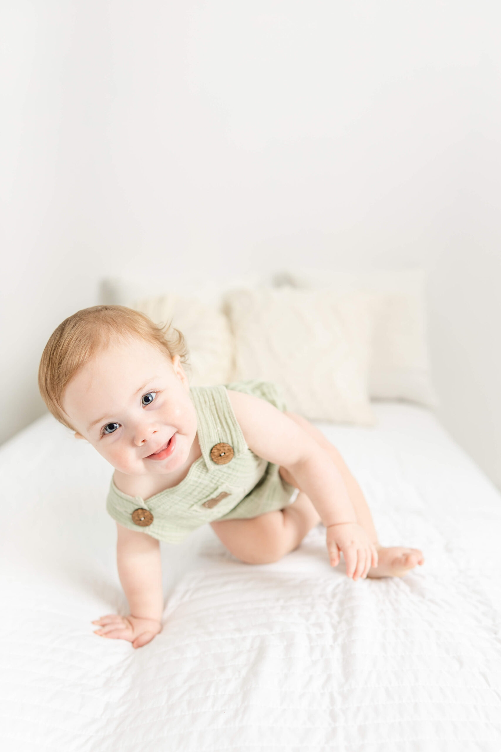 Captured an adorable baby boy during his milestone session with Molly Berry Photography.